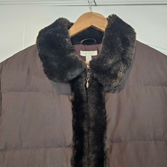 Charter Club Jacket Womens XL Brown Down and Duck Feathers Quilted Winter Warm - Picture 3 of 10